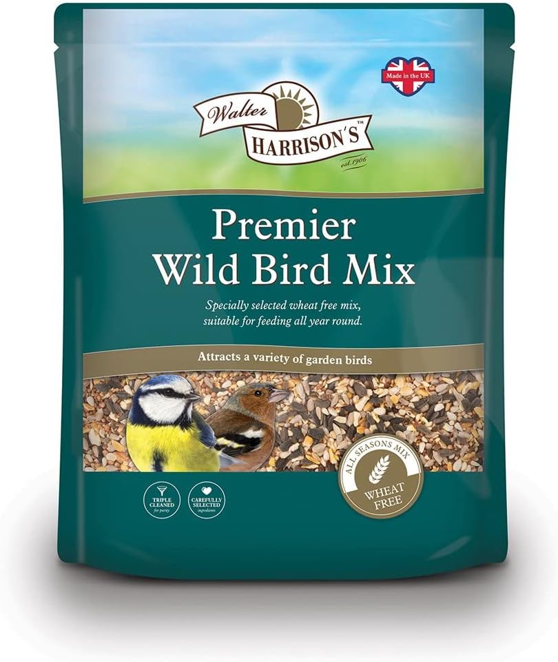 Walter Harrison's Premier Wild Bird Food Mix for Garden Bird Seed - 2kg ...