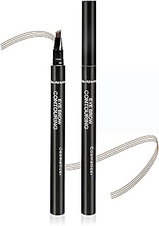 Tongyend Eyebrow Pencil, Waterproof Liquid Eyebrow Pen with 4 Micro-Fork Tip, Long-Lasting Smudgeproof Fine Sketch Brow Pencil For Makeup Rapid Natural Eyebrow (02)