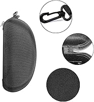 Vista 5 de Paquete de 3 fundas con cremallera para lentes y gafas de sol con mosquetón de plástico