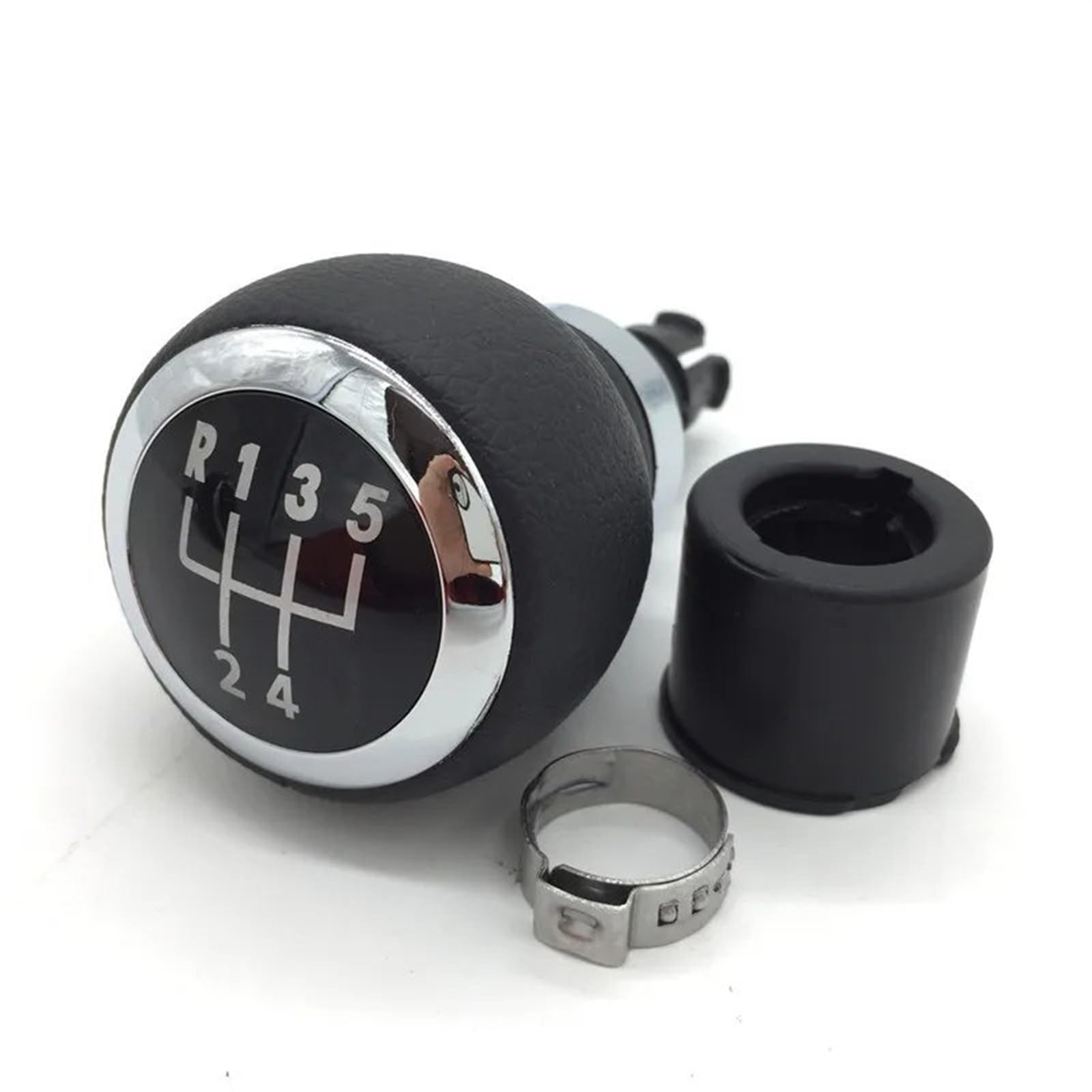 HSUKIHO Car Shift Knob Cover for VW for Passat B6 20052012 Gear Shifter Knob 5/6 Speed Car Stick Gaiter Boot Frame with Cover Case Kit(5 Speed Gearknob)