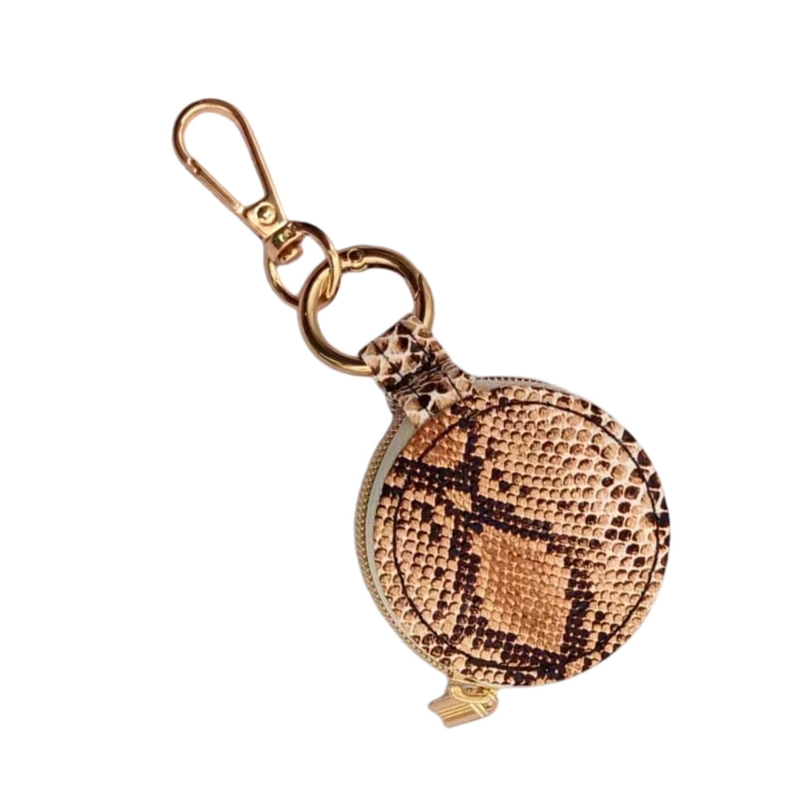NRVTRE Compact Jewelry Organizers with Soft Interior and Exterior PU Leather Design Prevents Scratches Damage Keyrings Accessory Miniature Jewelry Case Pendant