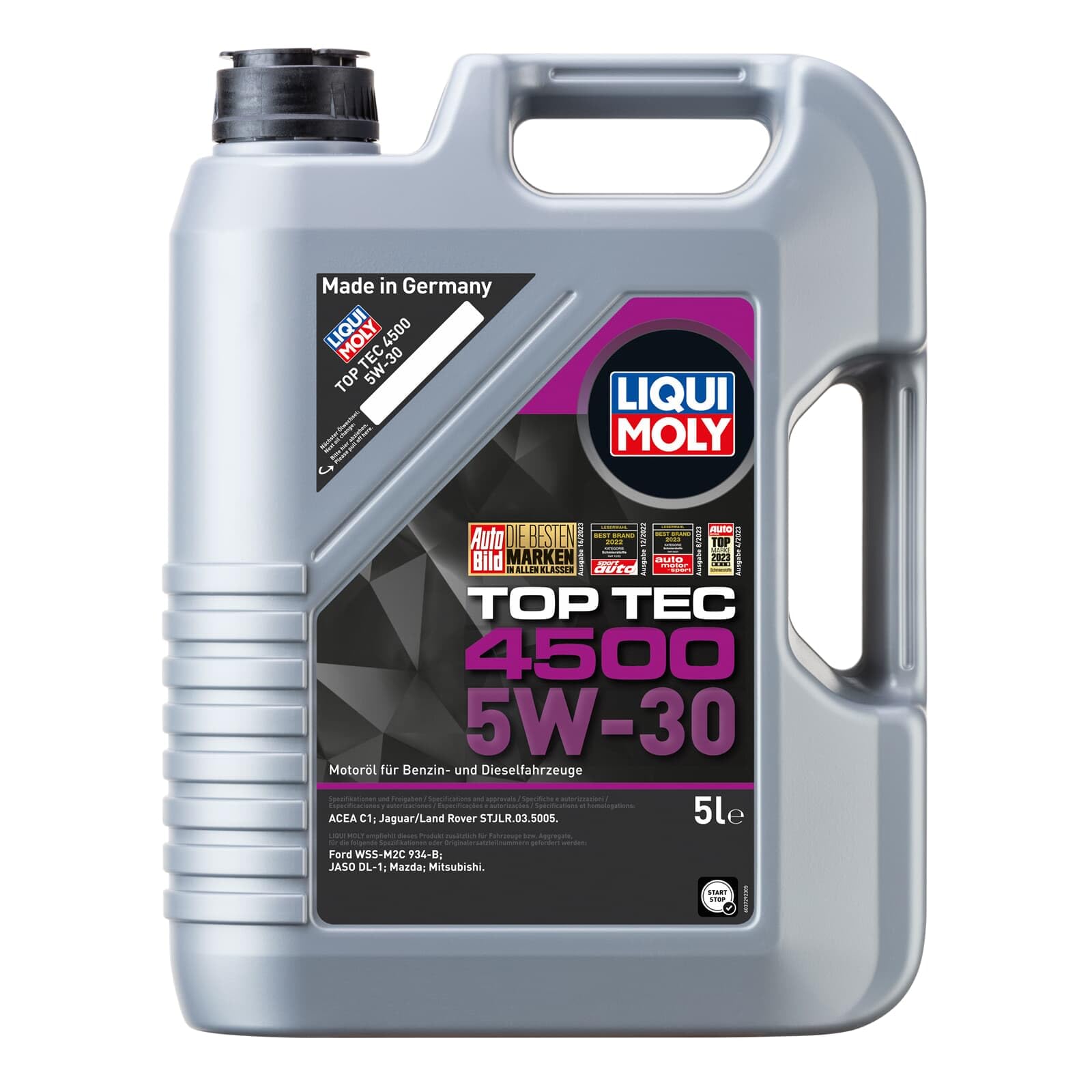 Top Tec 4500 5W-30 | 5 L | Synthesis Technology Engine Oil | Item No.: 3729, Colourless