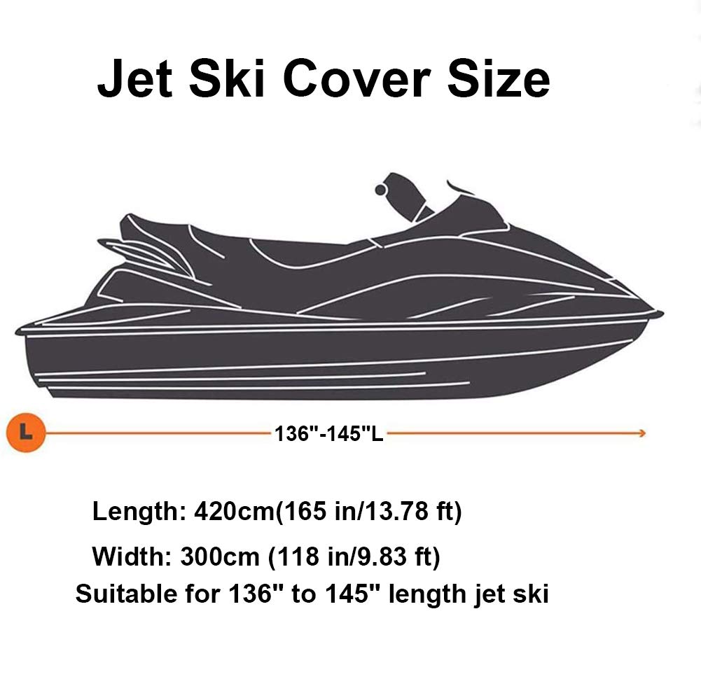 ジェットスキー 水上オートバイ ボート カバー 250～370cm 厚手