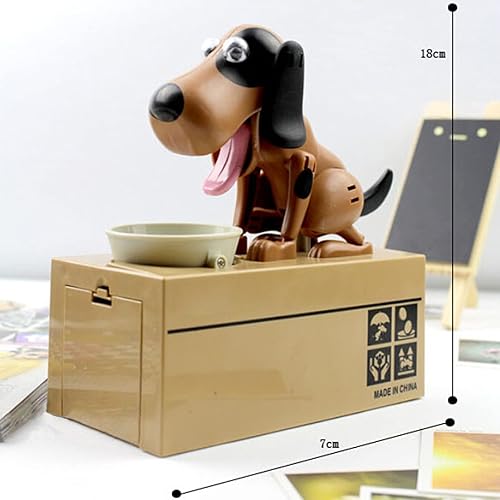 Miniatura 3 de Eat money dog piggy bank,Lindo robando moneda cachorro caja de dinero Banco alcancía, alcancía para perros comer moneda,Caja de ahorro,Contando