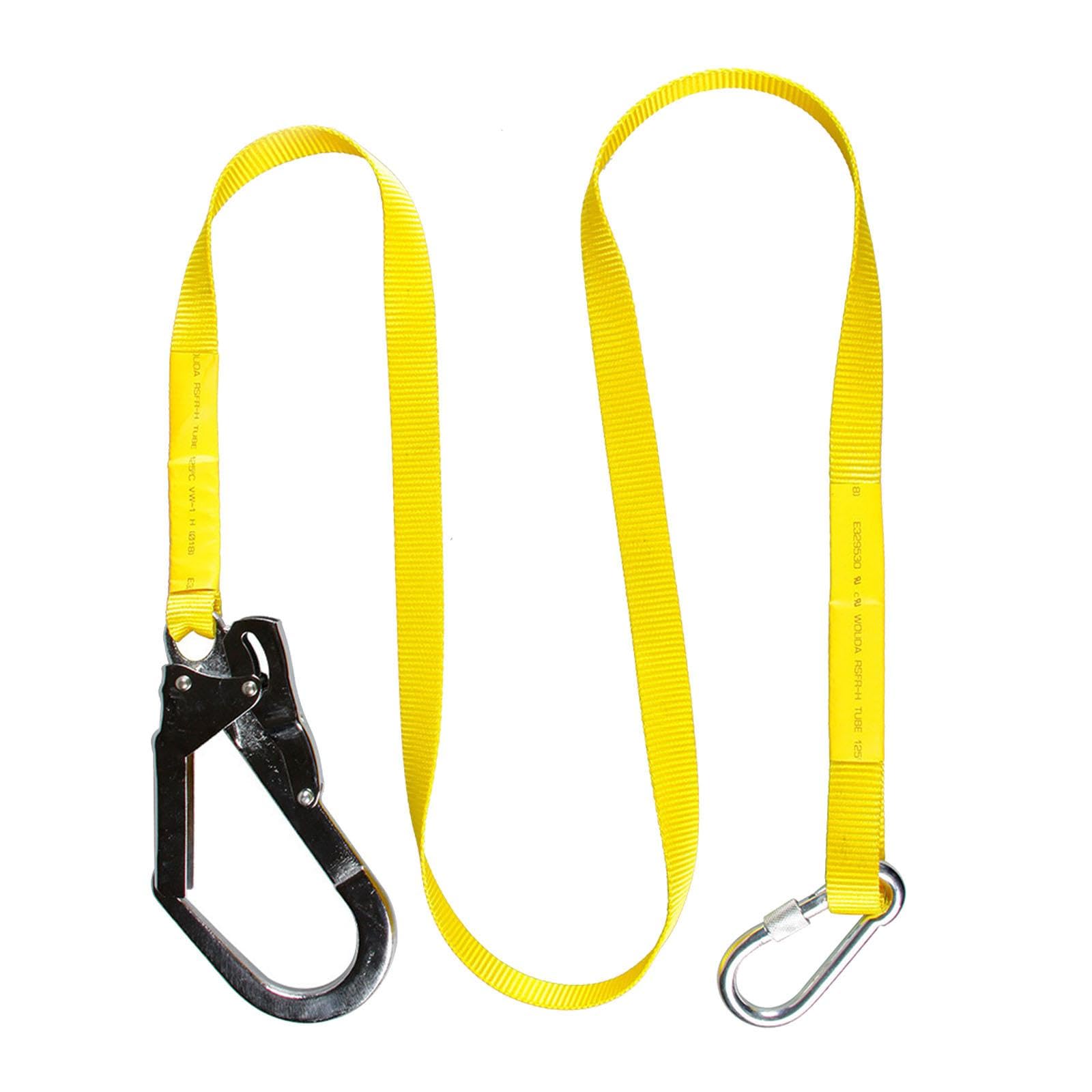 Harnais avec Ceinture de Retenue, Longe Réglable, Sangle D'arrêt et Crochets, En Polyester, Adapté Aux Arboristes et Aux Travaux En Hauteur.