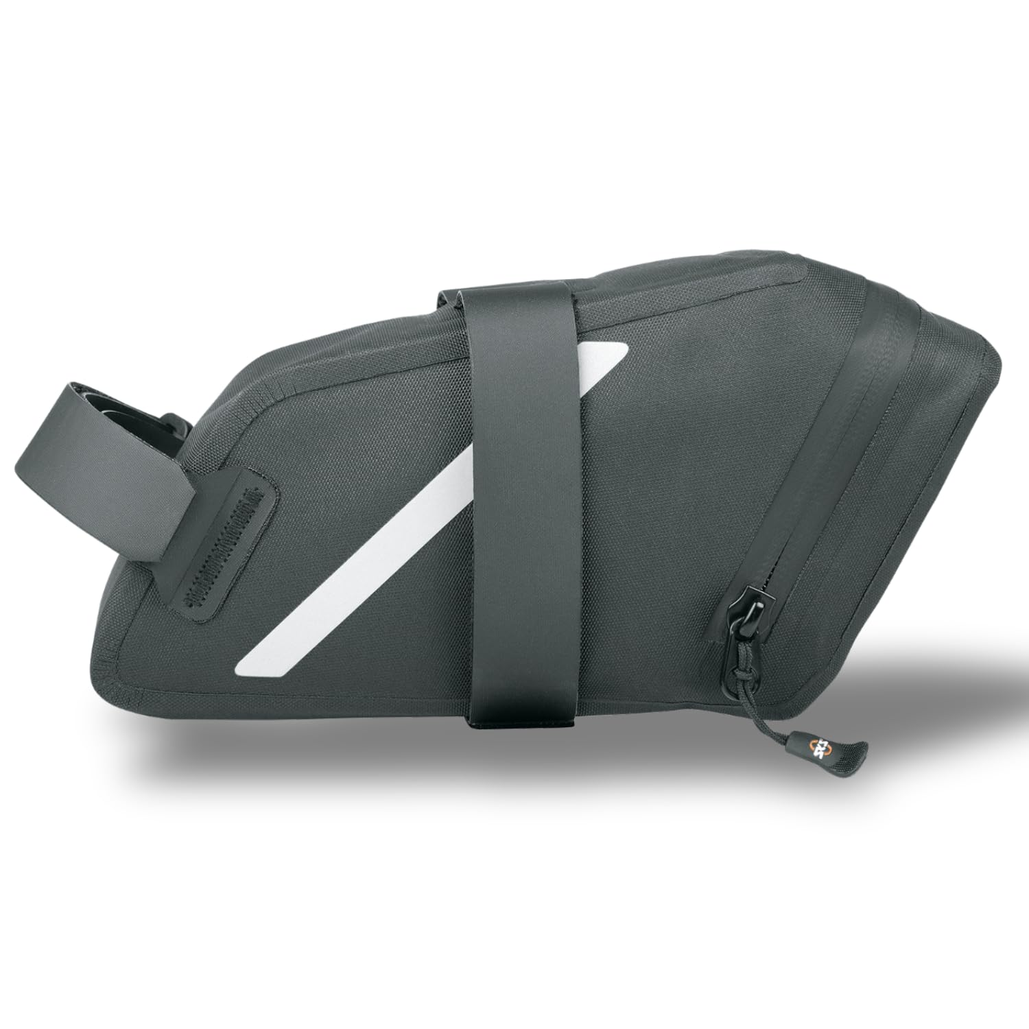 SKS GERMANY Trail Saddle Bag M Saddle Bag for Bicycles (Bicycle Bag, Waterproof and Robust, for Mountain and Gravel Bikers, Reflective Elements), Black