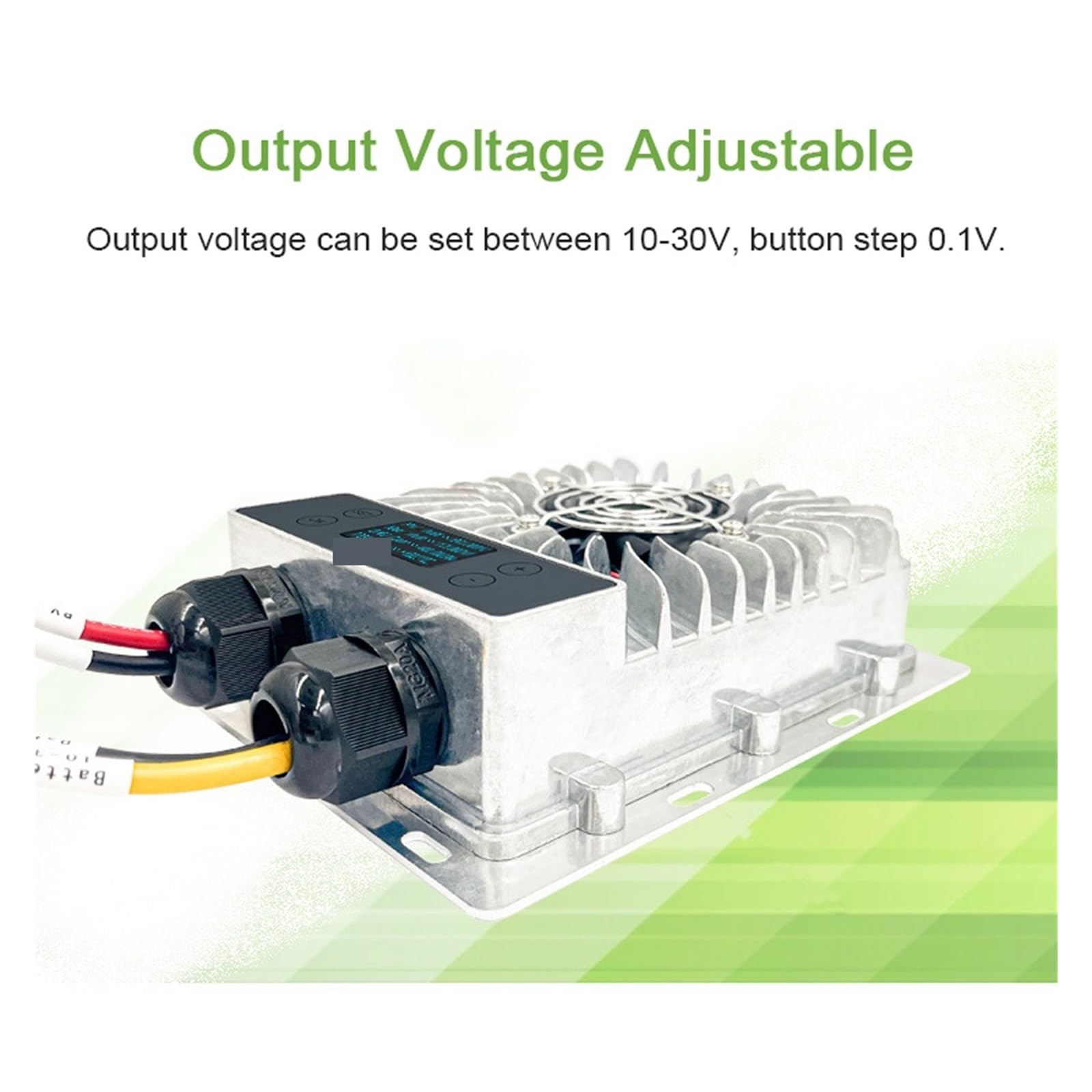 Regolatore di carica solare, Regolatore solare MPPT da 600 W Tensione 10-30 V regolabile con display LCD Monitoraggio del punto di massima potenza Step-down fotovoltaico