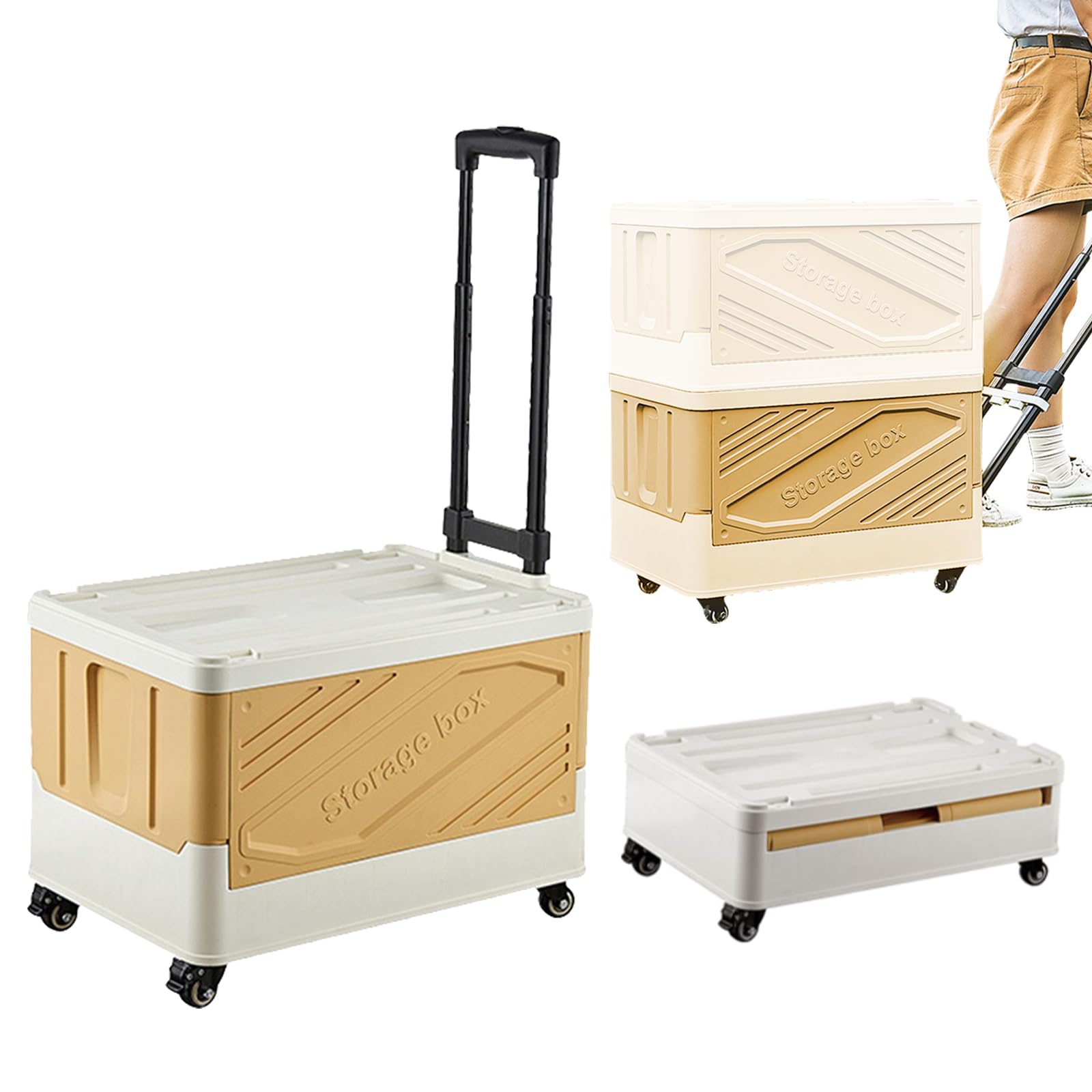 Lot De 4 Paniers De Rangement à Accrocher - Pour Chariot, Caddie, Bureau - 11,5x11,5x6,5 Cm - Noir, Plastique
