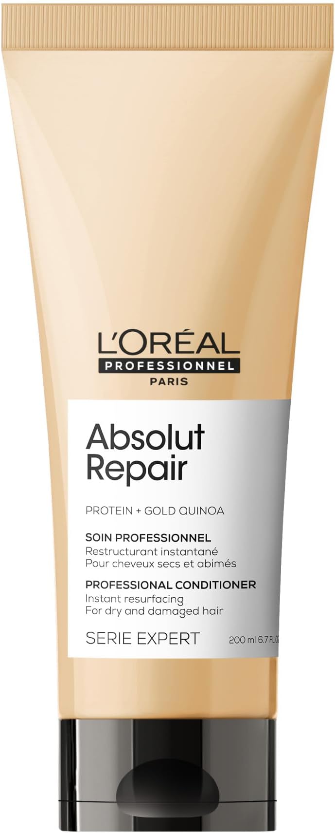 L'Oréal Professionnel Repairing Conditioner for Damaged, Dull and Dry Hair, Regenerating, with Quinoa and Proteins, Expert Series, Absolut Repair Conditioner, 200 ml
