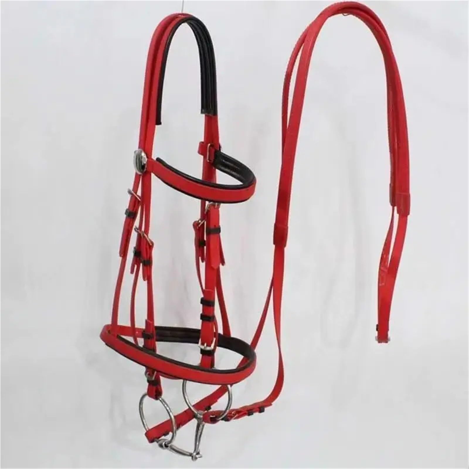 Riendas Brida y riendas for Caballos, arnés, riendas anticongelantes y Antideslizantes, Silla de Montar con Cabestro, Accesorios de Hierro