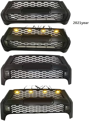 Miniatura 3 de TOOWGM Parrillas delanteras de ABS modificadas para Hilux Revo Rocco 2021 Pickup Car Grille Exterior Auto accesorios piezas malla máscara