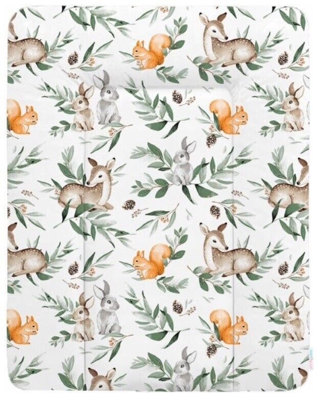 BABYMAM Baby Changing Mat 100% Cotton Padded Soft Nursery for Unit Green Glade