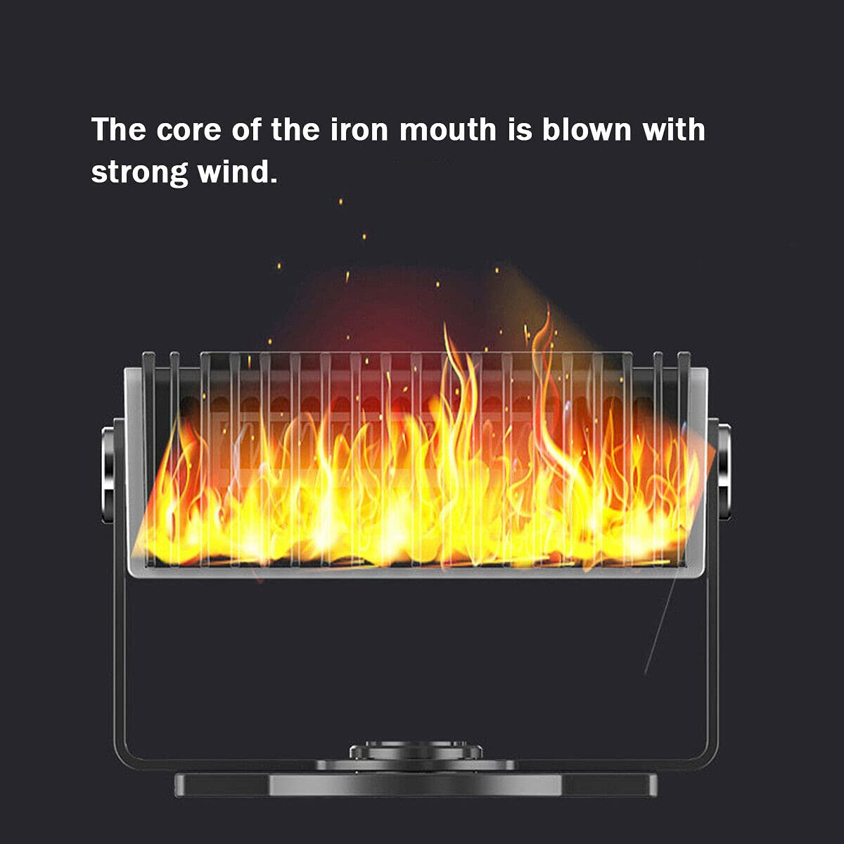 Riloer Ventola di riscaldamento e raffreddamento rapido 2 in 1 12 V 150 W per parabrezza con maniglia e accendisigari