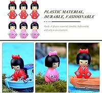 Vista 7 de NOLITOY 10pcs Japanese Kimono Dolls Miniatura Ornamento para Micro-Paisaje Decoración del Hogar