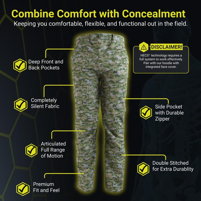 HECS Outerwear Hunting Pants with Bioelectric Shielding | Patented Technology for Concealment | Camo Hunting Pants for Men2