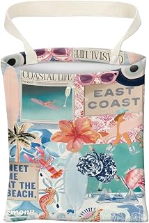 Car Trash Can, Cute Car Trash Bag, Hanging Car Organizer and Storage Bag, Trash Bin for Car Accessories, Vehicle, Travelling, Camping Retro Summer Collage