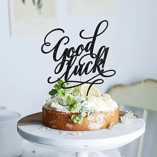 Miniatura 9 de Decoración para pastel de buena suerte, graduación, jubilación, despedida, reubicación, trabajo de oficina, decoración de fiesta de despedida (oro