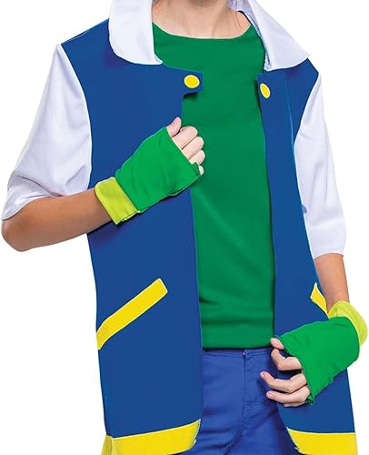 Miniatura 6 de Disguise Disfraz unisex de Ash Ketchum para adultos, disfraz oficial de ceniza de Pokémon con chaqueta y sombrero
