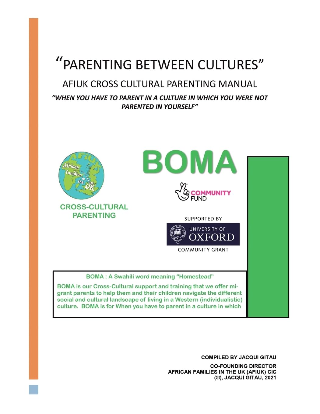 “PARENTING BETWEEN CULTURES”: AFIUK CROSS CULTURAL PARENTING MANUAL