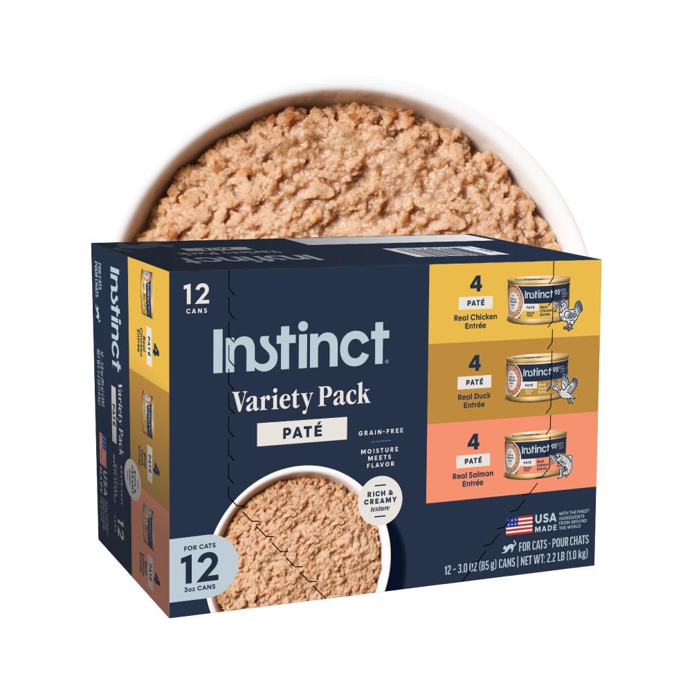 Instinct Original Grain Free Recipe Variety Pack Natural Wet Canned Cat Food by Nature's Variety, 3 oz. Cans (Pack of 12)