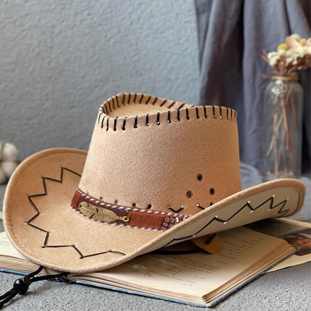 6 Fasce Per Cappello Da Cowboy Con Strass – Regolabili, Unisex, Stile Western – CRASPIRE