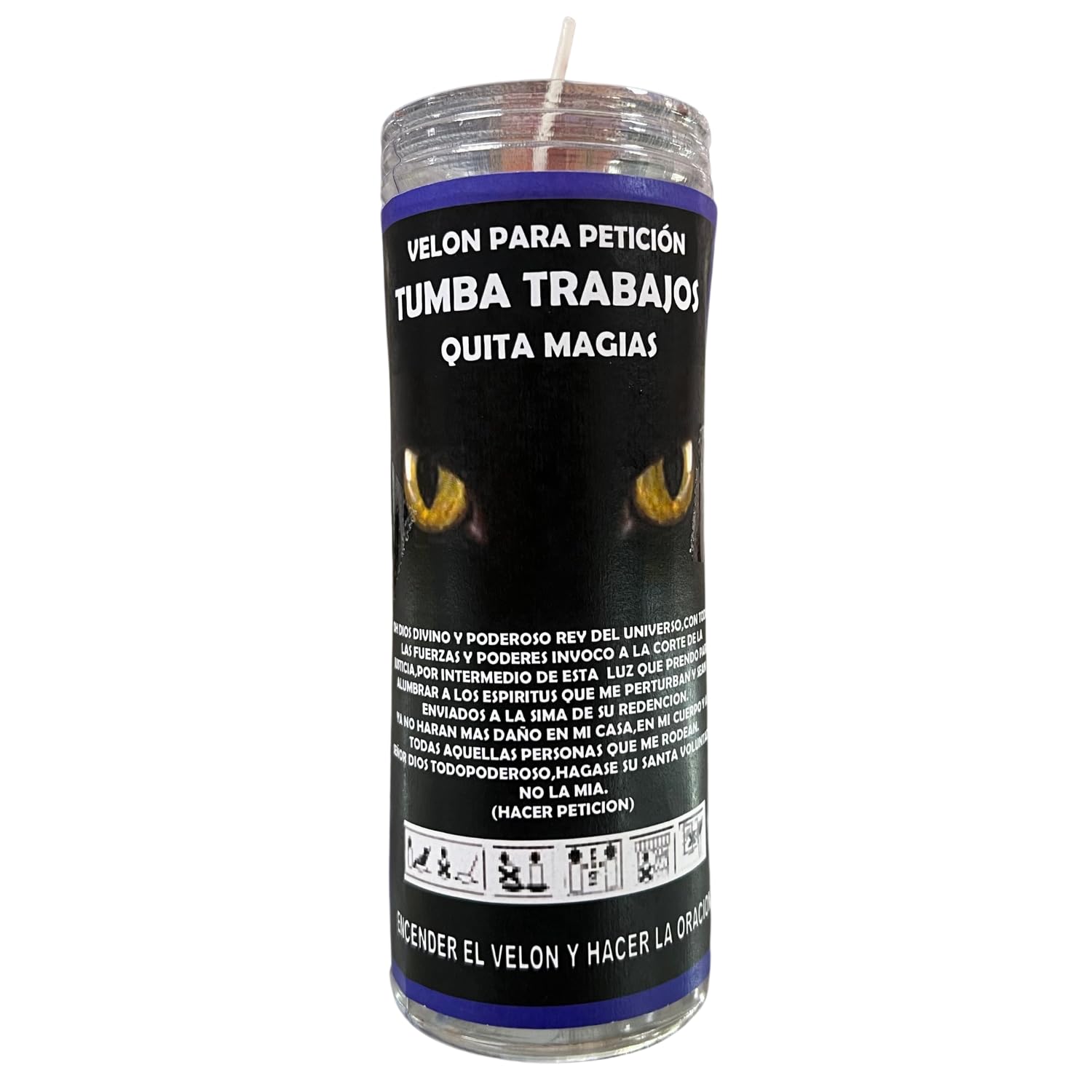 Velón de Tumba Trabajos para Quitar Magias | Vela Especial con Aceite para Reventar y Eliminar Trabajos de Magia Negra, Maldiciones, Mal de Ojo y Hechizos.