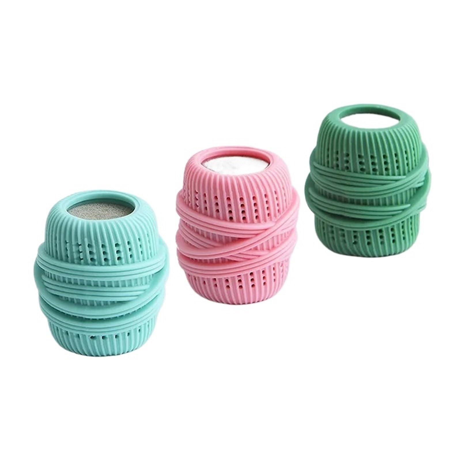 Waschkugel 4 Stück Wäscheball gegen Verheddern | Große Haushaltswaschmaschine for Kleidung und Reinigung(Pink 4pc)
