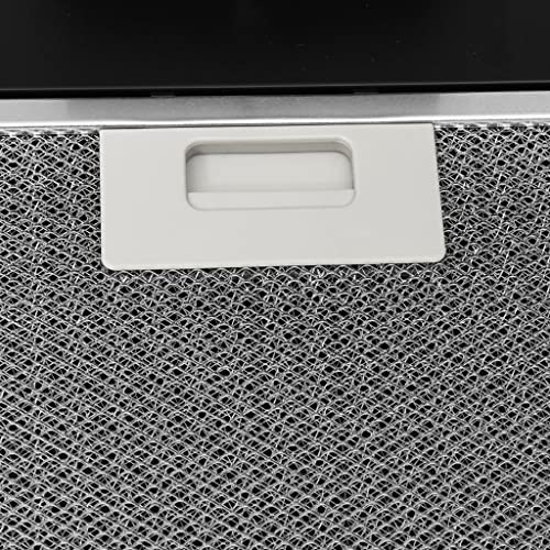 vidaXL-Campana-Extractora-Pared-Cocina-Soporte-Ventilador-Lampara-LED-Forma-Inclinada-Facil-de-Limpiar-Acero-y-Cristal-Templado-Negro-90-cm