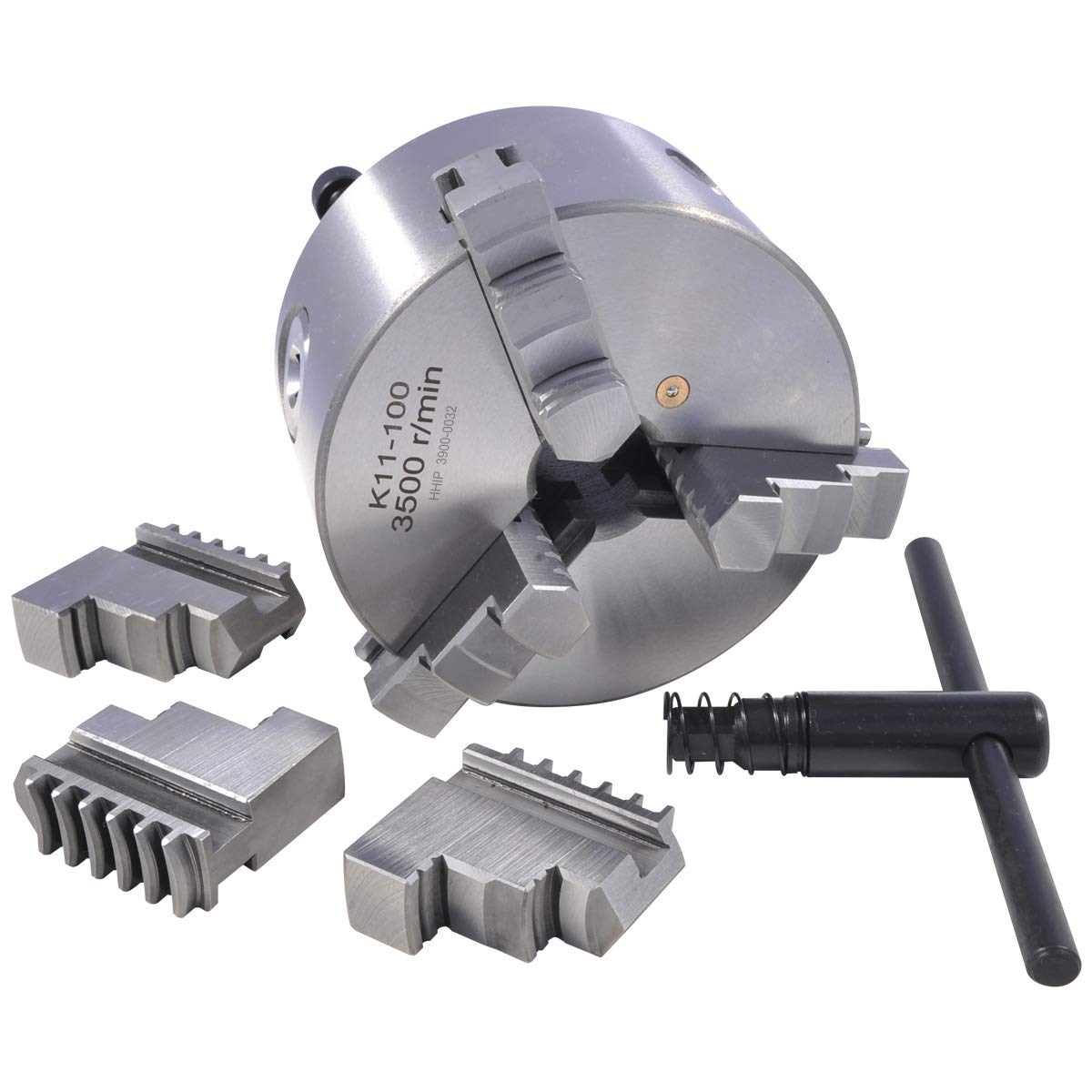 HHIP 3900-0032 10 cm 3-szczękowy uchwyt tokarski, zwykły tył