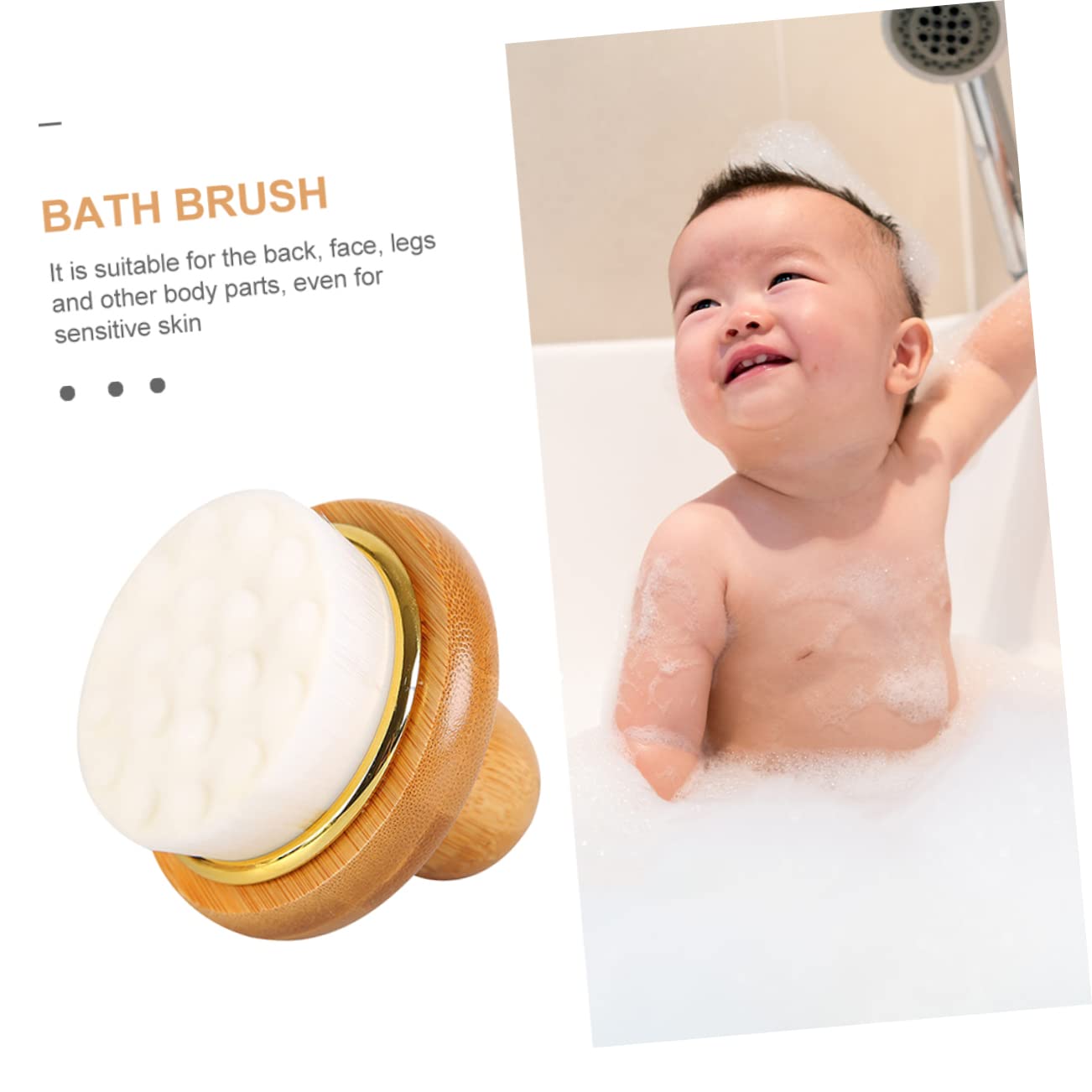 Housoutil 2St Badebürste Körperwäscher für die Haarshampoo-Bürste Badewanne Bad Rückenschrubber Badwäscher der Rücken Körperbürste trockenes Bürsten Rückenbürste Kind Schrubben Holz