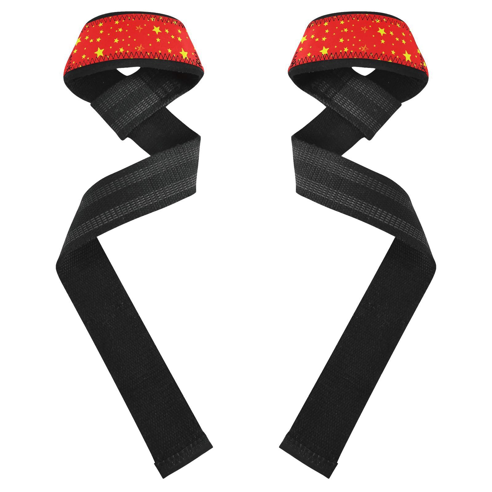 STAYTOP Gold Star Wrist Straps for Weightlifting,Lifting Straps with Neoprene Cushioned Wrist Padded and Anti-Skid Silicone for Strength Training,Bodybuilding,Deadlifting