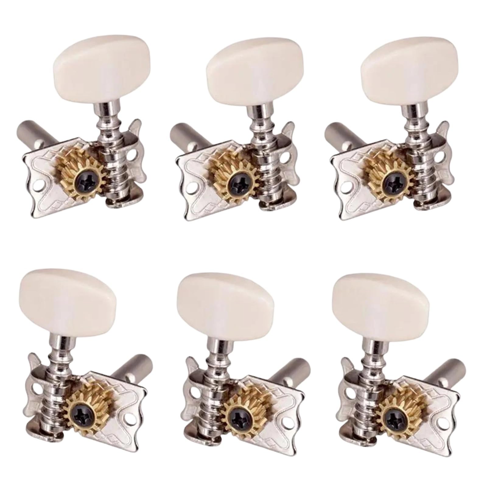 Meccaniche Per Chitarra Set Di Ricambio Per Accordatori Chitarra Classica Acustica Teste Macchine Peg Ingranaggi Aperti Impieghi Gravosi