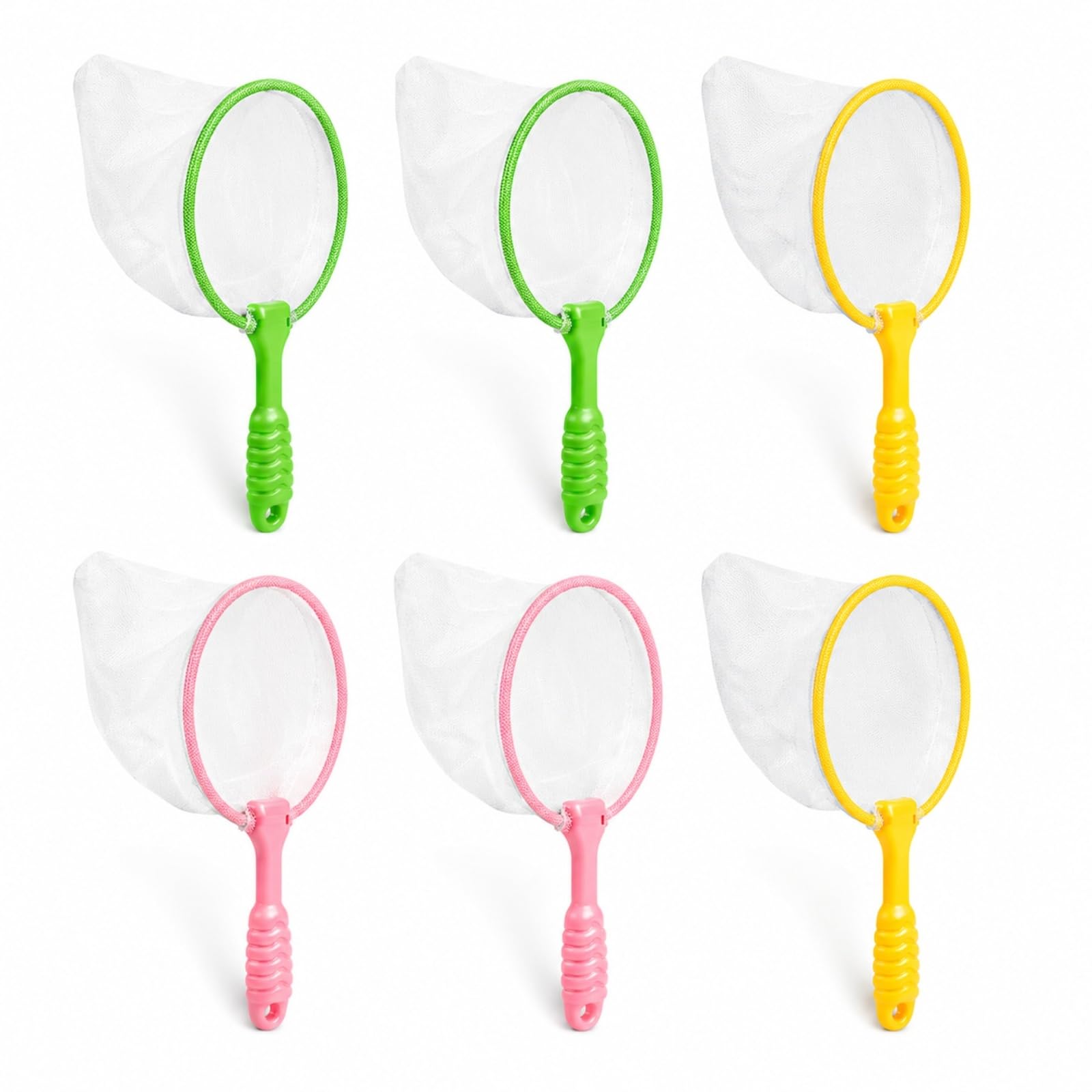 6 Pcs Outdoor Bug Catcher Nets, Plastic Fish Net, Butterfly Net, Outdoor Activities Education Tools, Crabbing Nets for Catching Insects Butterflies, Compact Outdoors Play Equipment