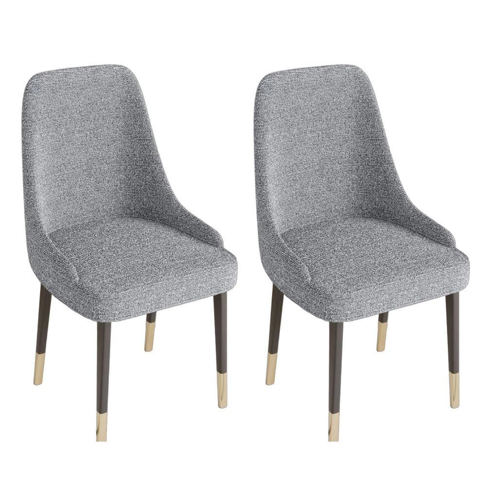 Cubiertas de las sillas de comedor traseras curvas con la cubierta de la silla lateral del estiramiento moderno del brazo bajo Cubierta de la silla lateral de la cocina de la cubierta protectora de la