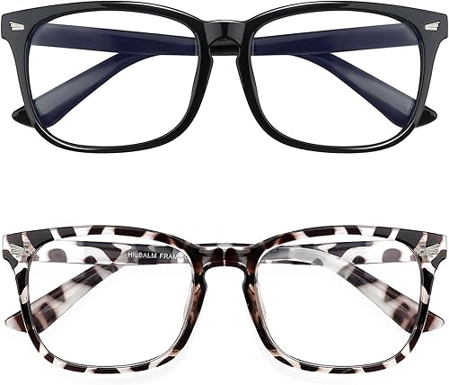 Yekepal Gafas con filtro de luz azul, paquete de 2 lentes de luz azul para hombre, anteojos de luz azul para mujer, anteojos con luz azul para Yekepal Gafas con filtro de luz azul, paquete de 2 lentes de luz azul para hombre, anteojos de luz azul para mujer, anteojos con luz azul para