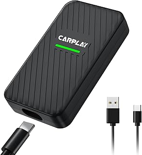 Wireless Apple CarPlay Adapter - 2023 Wireless Carplay Dongle 5.8 GHz iPhone Carplay Adapter for Factory Wired CarPlay Support Online Upgrade Compatibility for Cars from 2017&iPhone iOS 10+