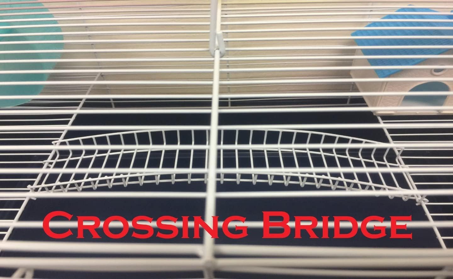 Pink Large 2-Level Expandable and Customizable Habitat Hamster Rodent Gerbil Guinea Pig Mouse Mice Cage Crossing Bridge Long Crossover Tube Deep Tray