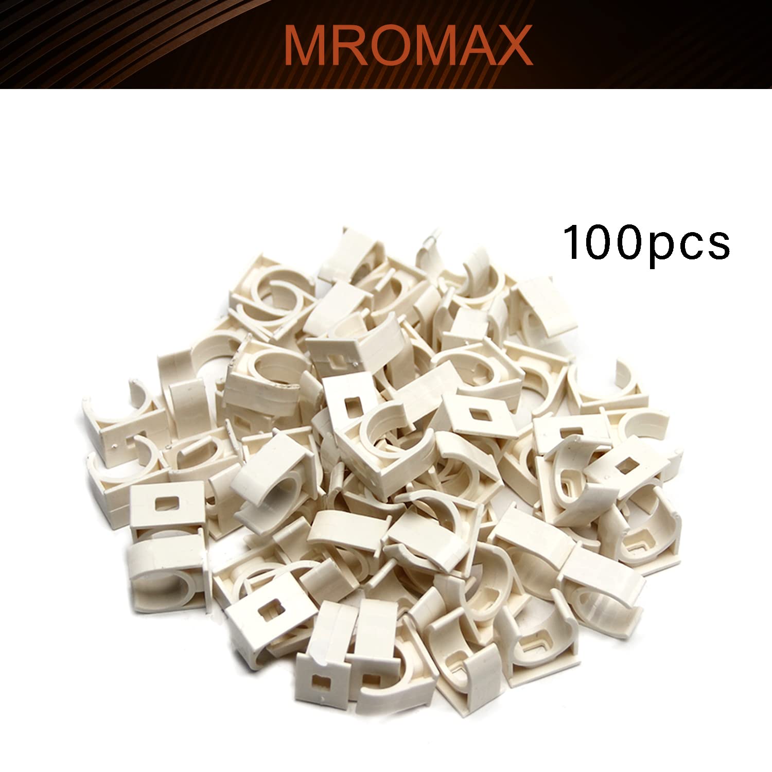 Lot De 20 Colliers De Serrage De 25 Mm En PVC Pour Tuyau D'eau - Clips Fixes Pour Tuyau De Gaz - Clips De Filetage En Plastique - Boucle Fixe - Blanc