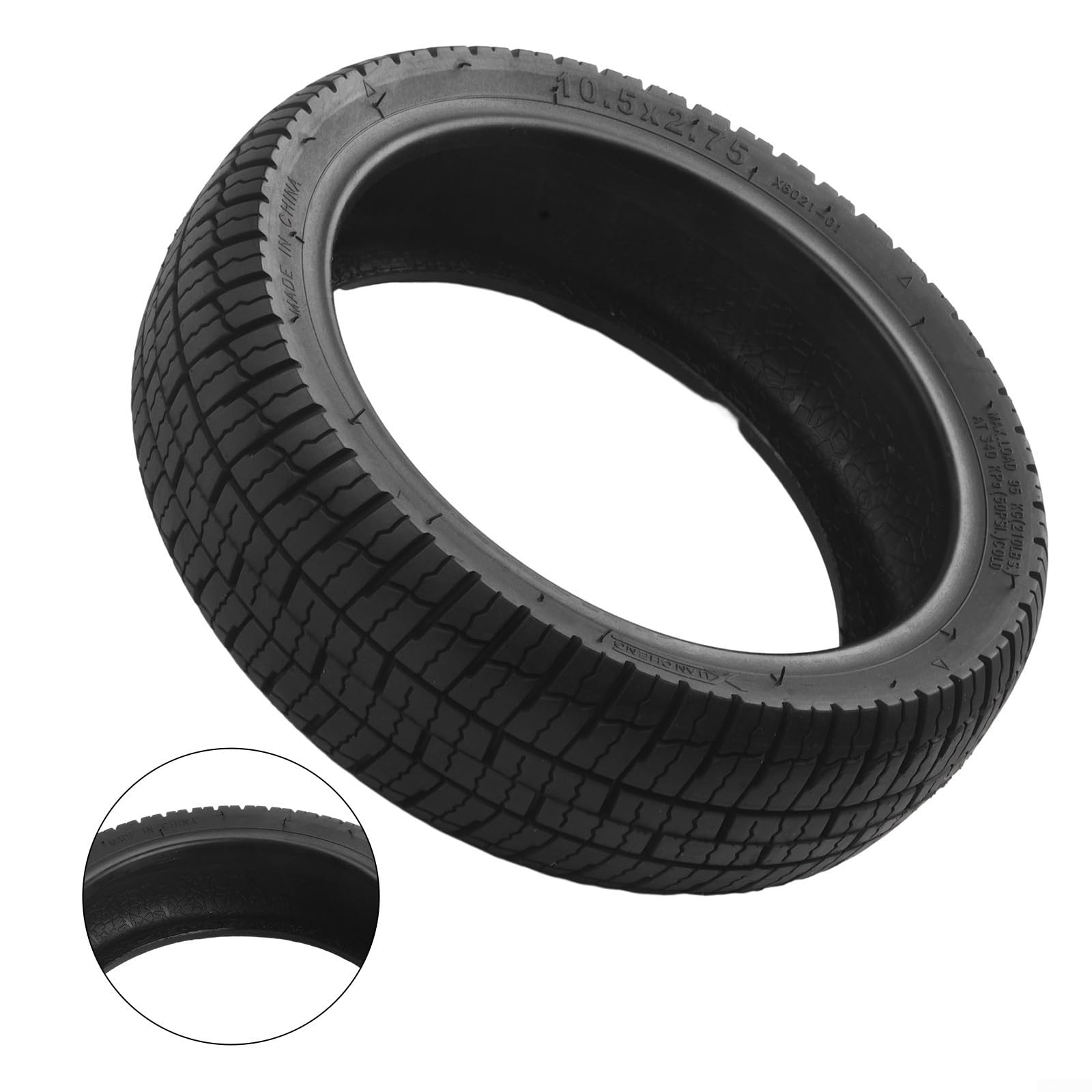 Pneu sans chambre à air 10 x 2,75-7 pour scooter Ninebot P65 P100 P100s fabriqué à partir de caoutchouc optimisé pour la route et les conditions
