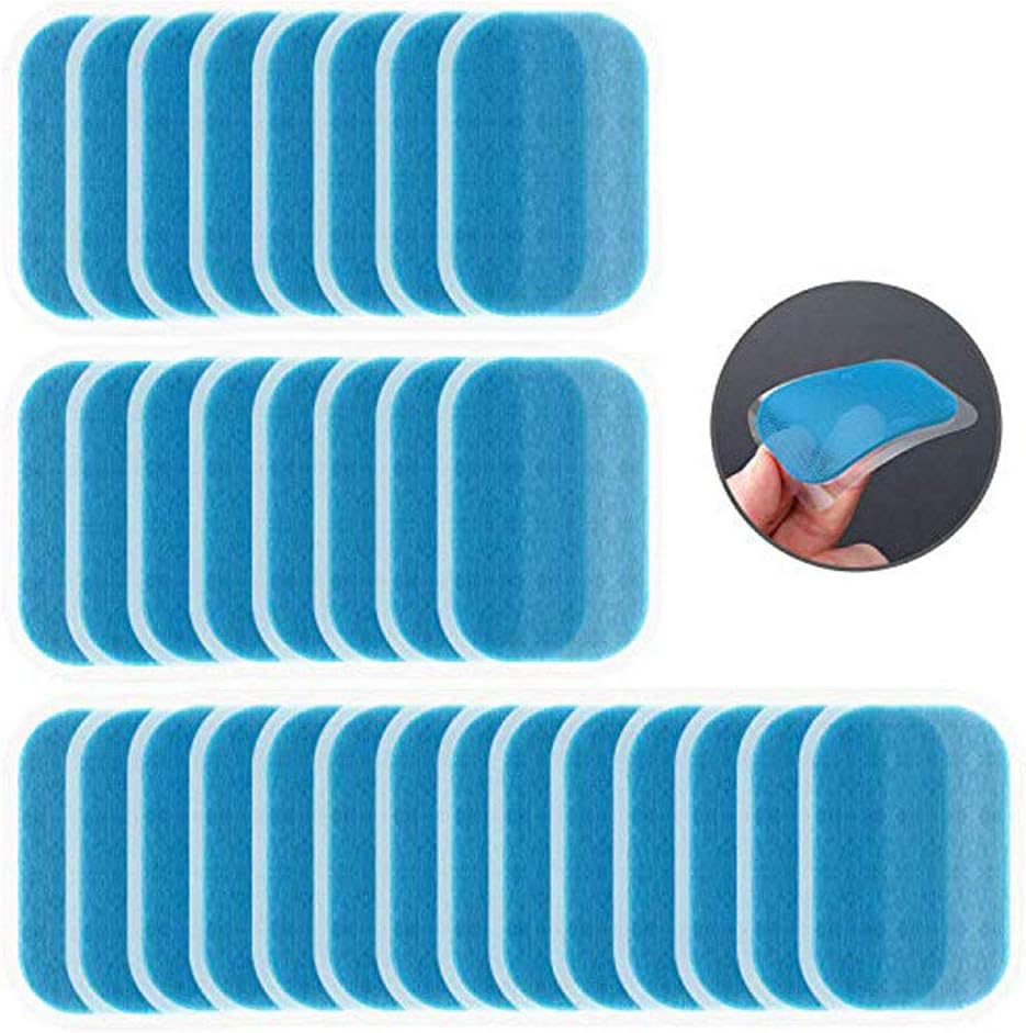 Leikedun TsLinc 40 Pcs Abs Trainer Replacement Gel Pads, Ab Stimulators Sticky Pads,Replacement Muscle Toner Pads Abdominal Muscle Toner Gel Pads for Abs Toner