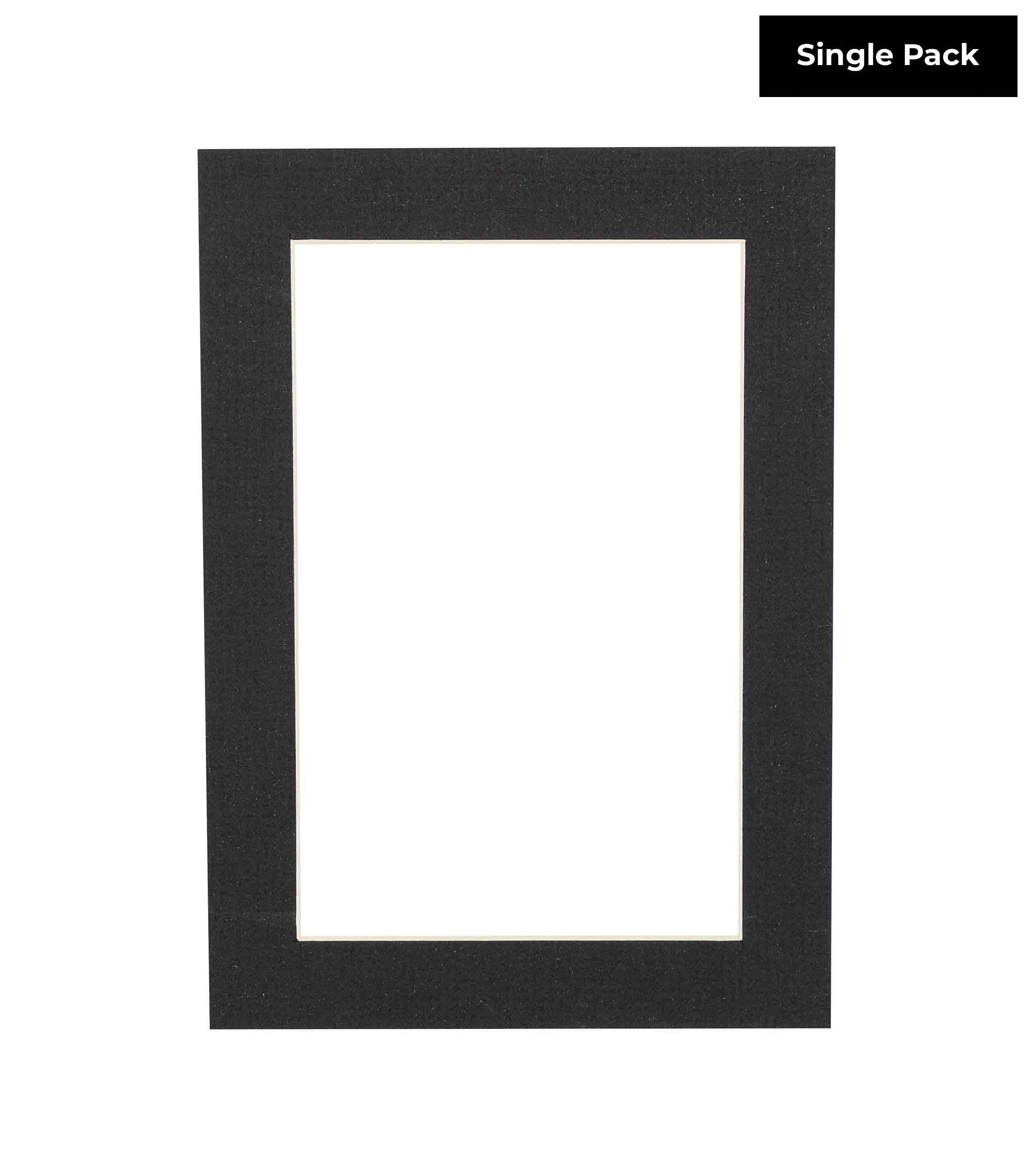 12x22 Mat Bevel Cut for 10x18 Photos - Acid Free Textured Black Precut Matboard - For Pictures, Photos, Framing - 4-ply Thickness
