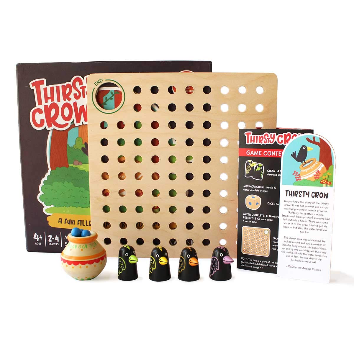 Shumee Wooden Thirsty Crow Board Game - Fun Family Game Set (4 Years+) | Multicolor | Eco Friendly & Safe | Organic & Non Toxic | Focused Play (B08C64FJS6) Amazon Price History, Amazon Price Tracker