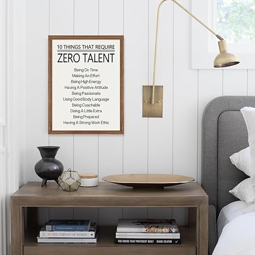 Miniatura 4 de Arte inspirador de pared de oficina, 10 cosas que requieren cero talento, impresiones en lienzo, imágenes con citas de empresario, carteles