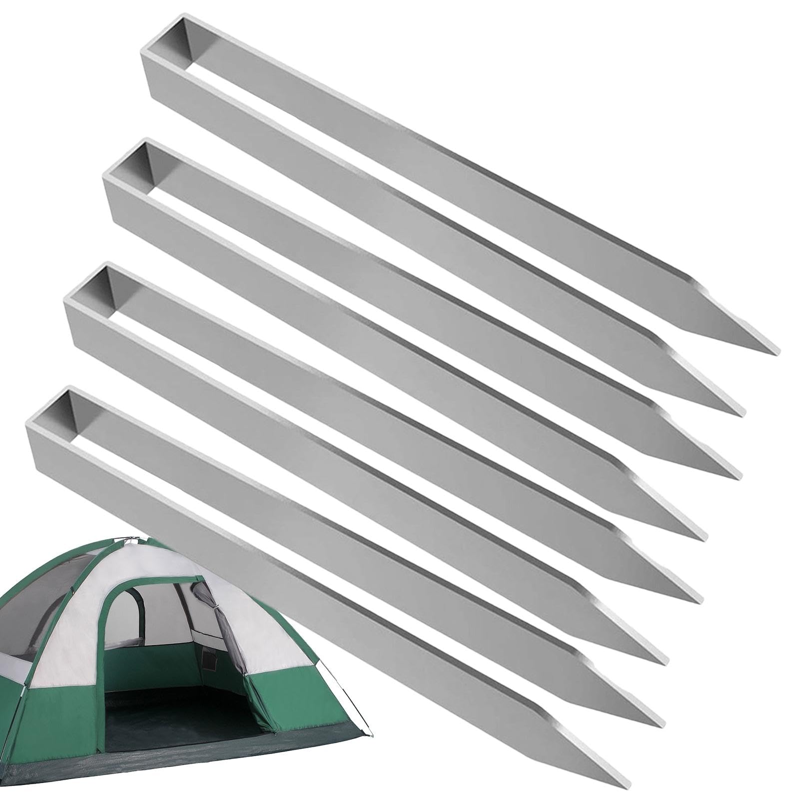 Estacas de viento en U de acero galvanizado para cama elástica y tienda de campaña