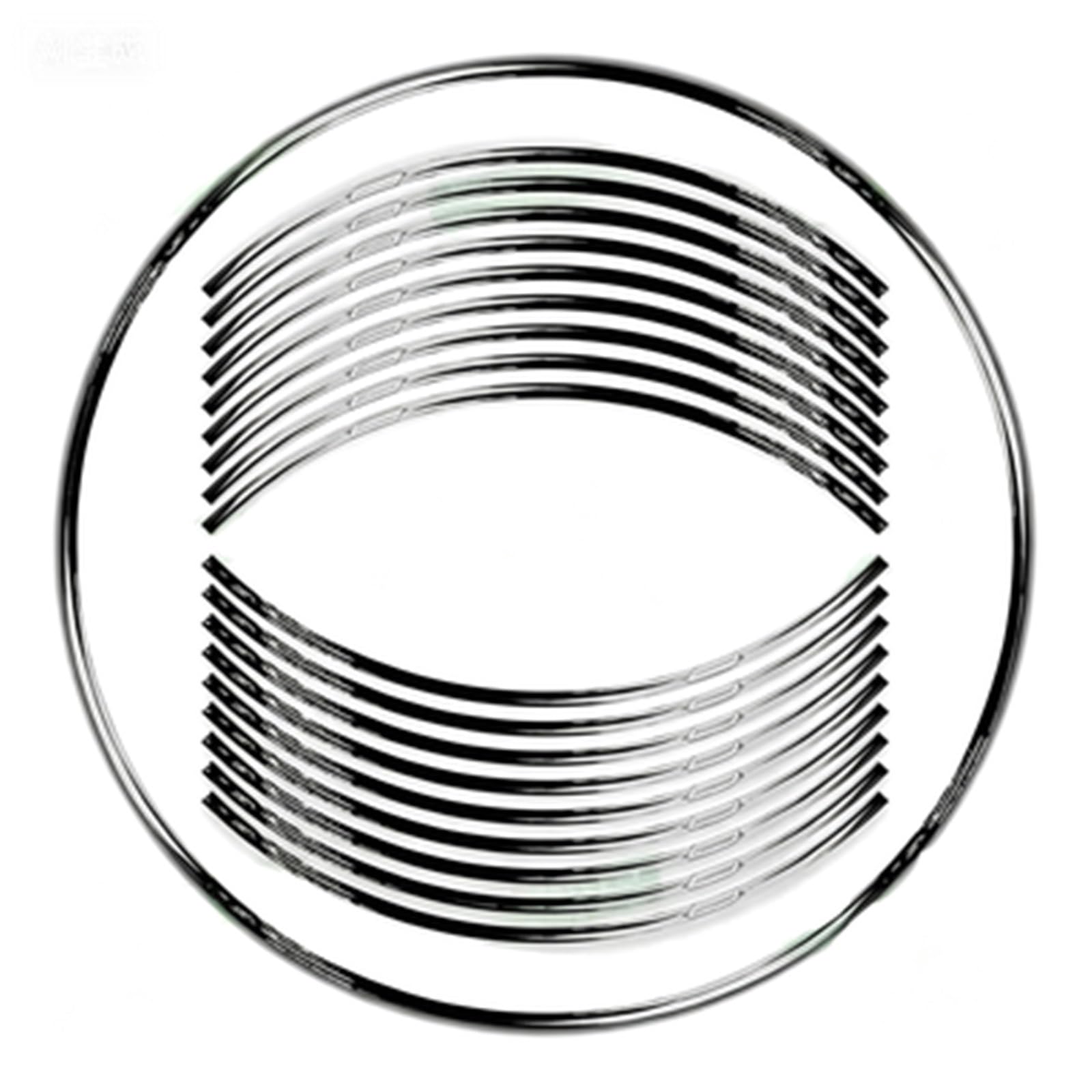 Reflective Motorcycle 17 Inch Front and Rear Wheel Stickers Fairing Hub Decals for Kawasaki for ER-6F for ER6F Wheel Rim Sticker(Color9)