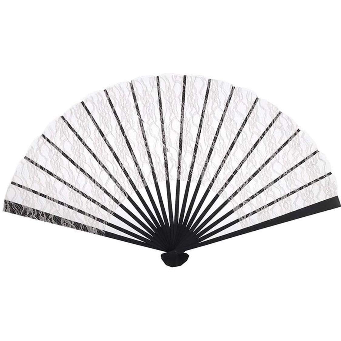Flapper Adult Costume et éventail en dentelle beige pour panoplie de déguisement rétro