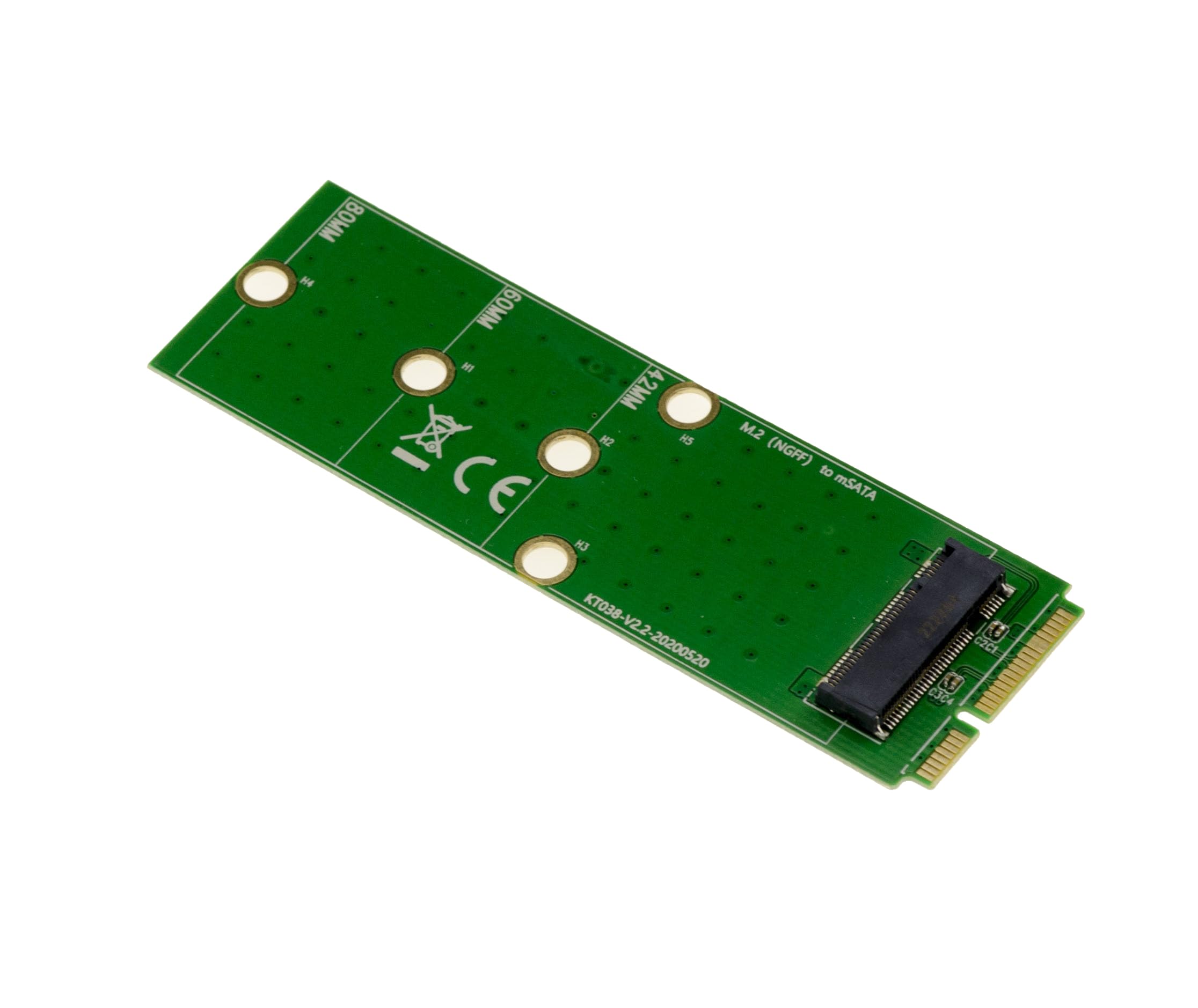 KALEA-INFORMATIQUE M2 to mSATA adapter for mounting an M2 SATA SSD on an mSATA port