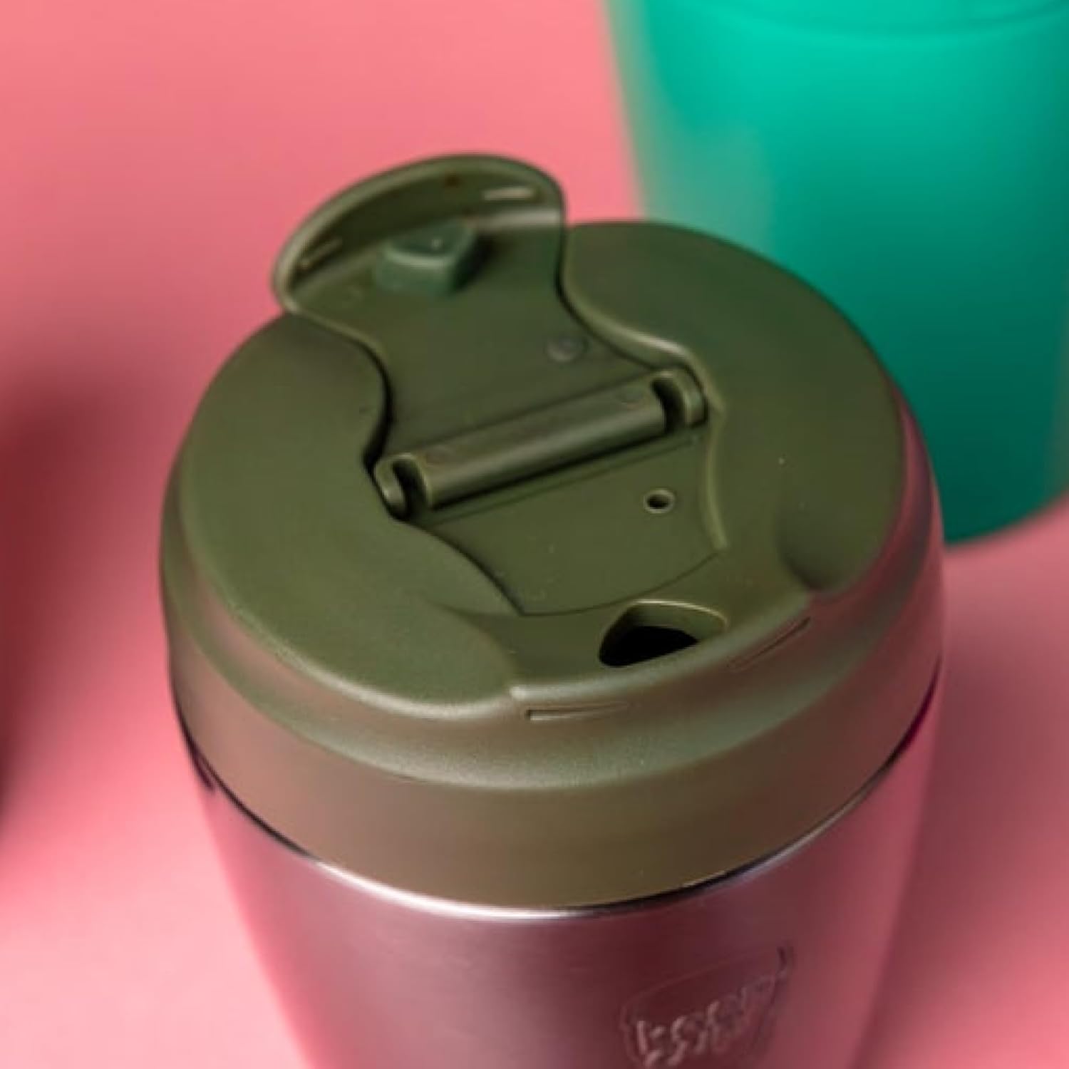 KeepCup Commuter Travel Mug - Insulated Stainless Steel Reusable Coffee Cup with Spillproof Flip Lid - 12oz/340ml - Pine - Image 6