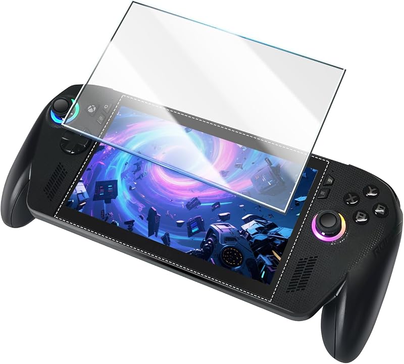 For ASUS ROG Xbox Ally/ROG Xbox Ally X 用 フィルム(2枚入り)貼り付け簡単 自動吸着 マットスクリーンプロテクター アンチグレア スクリーン 硬度9H 指紋防止 超薄 高感度 気泡防止 傷に強い 飛散防止処理
