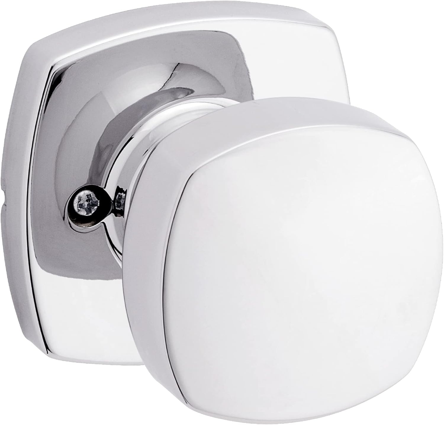 Kwikset Arroyo Knob Dummy Door Knob, Single Sided Handle for Closets, French Double Doors, and Pantry, Polished Chrome Non-Turning Interior Push/Pull Door Knob